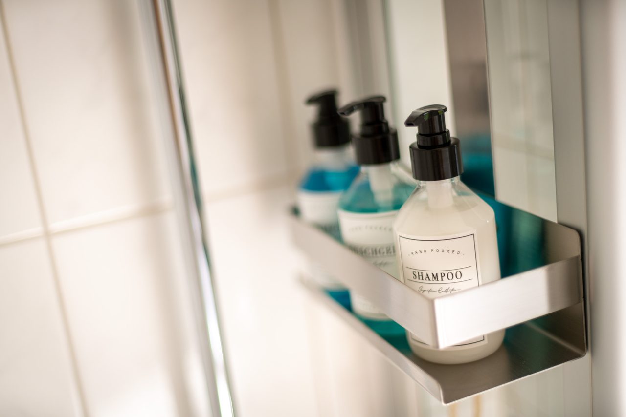 Ferienwohnung Edersee, Pflegeprodukte in der Dusche